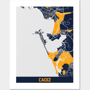 Cadiz - Spain Bluefresh City Map Posters and Art